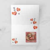 Valentijnsdag kat en hond houden van Kaart (Binnen)