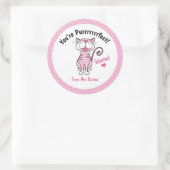 Valentijnsdag Kat Je bent purrfect Kinder leraar Ronde Sticker (Tas)