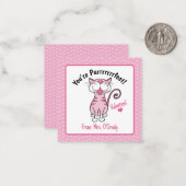 Valentijnsdag Kat Je Bent Purrrfect Kinder Leraar Notitiekaartje (Voorkant / Achterkant in situ)