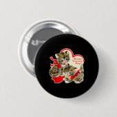 Valentijnsdag Kat Kat Kitten Retro Val Ronde Button 5,7 Cm (Voorkant /achterkant)