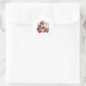 Valentijnsdag Kat Kitten Kat Retro Vale Ronde Sticker (Tas)