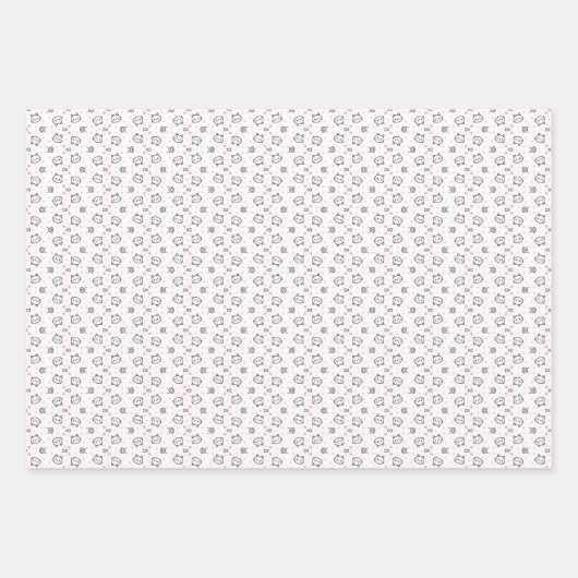 Valentijnsdag kat liefde wrapping papier set inpakpapier vel (Voorkant 3)