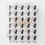 Valentijnsdag kat liefde wrapping papier set inpakpapier vel (In situ)