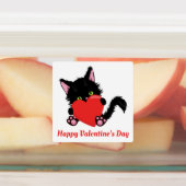Valentijnsdag Kat met hart Labels (Aangebracht)