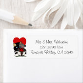  Valentijnsdag, kat-muis-theebeker Etiket (Insitu)