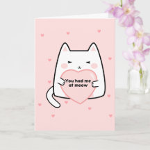 Valentijnsdag kat roze harten je had me al bij mia