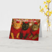 Valentijnsdag Kat Van Je Kat Kaart (Gele Bloem)