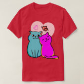 Valentijnsdag katten (3) t-shirt (Design voorkant)