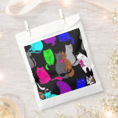 Valentijnsdag katten hart kleurrijk bedankzakje (Geknipt)