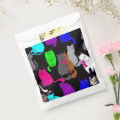 Valentijnsdag katten hart kleurrijk bedankzakje (Gezegeld)