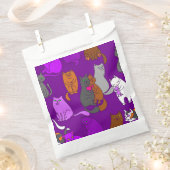 Valentijnsdag katten hart paarse bedankzakje (Geknipt)