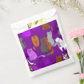 Valentijnsdag katten hart paarse bedankzakje (Gezegeld)