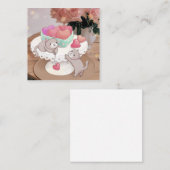 Valentijnsdag: Katten, Hartkoekjes & Bloemen Notitiekaartje (Voorkant / Achterkant)