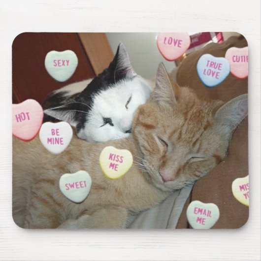 Valentijnsdag Katten Muismat (Voorkant)
