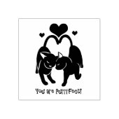 Valentijnsdag Katten Rubberstempel (Afrduk)