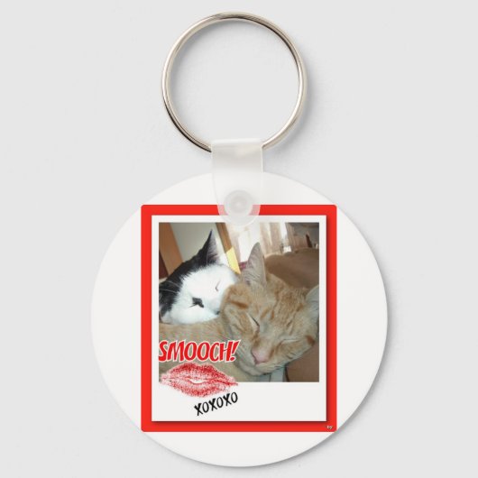 Valentijnsdag Katten Sleutelhanger (Voorkant)