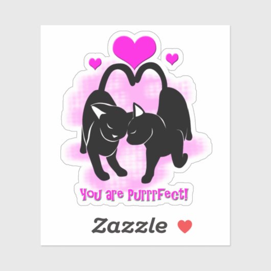 Valentijnsdag Katten Sticker (Vel)