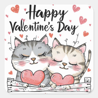 Valentijnsdag Katten Sticker