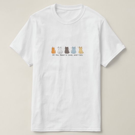 Valentijnsdag Katten Verliefd T-Shirt (Design voorkant)