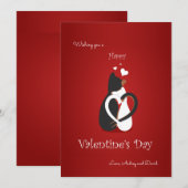 Valentijnsdag Katten Wenskaart Feestdagenkaart (Voorkant / Achterkant)