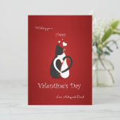 Valentijnsdag Katten Wenskaart Feestdagenkaart (Staand voorkant)