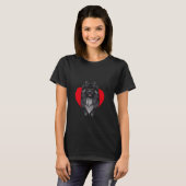 Valentijnsdag Keeshond Dog T-shirt (Voorkant volledig)