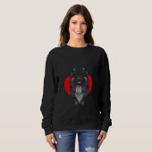 Valentijnsdag Keeshond Dog Trui (Voorkant volledig)