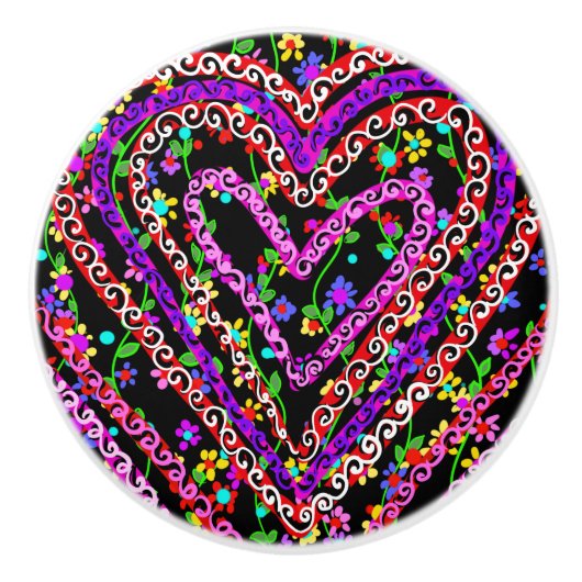 Valentijnsdag Keramische Knop (Voorkant)