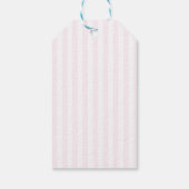 Valentijnsdag Kers op Top Coquette Strepen Cadeaulabel (Achterkant)