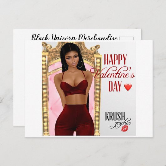 Valentijnsdag Kesha ansichtkaart Feestdagenkaart (Voorkant / Achterkant)