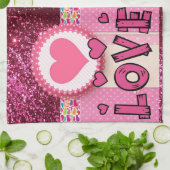 Valentijnsdag keuken handdoek (Gevouwen)
