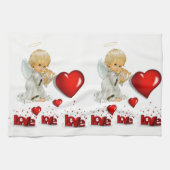 Valentijnsdag Keuken handdoek, Angel Theedoek (Horizontaal)