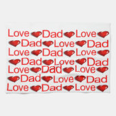 Valentijnsdag Keuken handdoek Love Dad (Horizontaal)