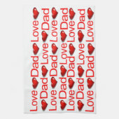 Valentijnsdag Keuken handdoek Love Dad (Verticaal)