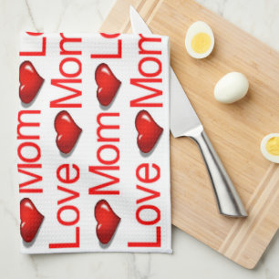 Valentijnsdag Keuken handdoek Love Mom