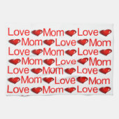 Valentijnsdag Keuken handdoek Love Mom (Horizontaal)