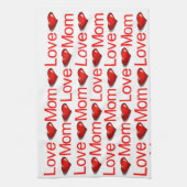 Valentijnsdag Keuken handdoek Love Mom (Verticaal)