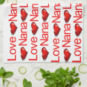 Valentijnsdag Keuken handdoek Love Nana (Gevouwen)
