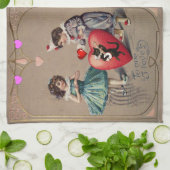 Valentijnsdag Keuken handdoek,  Theedoek (Gevouwen)