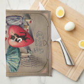 Valentijnsdag Keuken handdoek,  Theedoek (Quarter Fold)