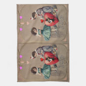 Valentijnsdag Keuken handdoek,  Theedoek (Verticaal)