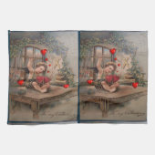 Valentijnsdag Keuken handdoek,  Theedoek (Horizontaal)