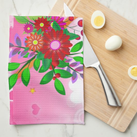 Valentijnsdag Keukenhanddoek (Quarter Fold)