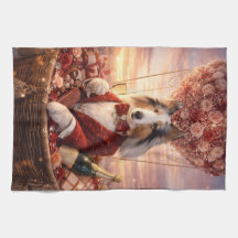 Valentijnsdag Keukenhanddoek