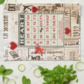 Valentijnsdag Keukenhanddoek (Gevouwen)