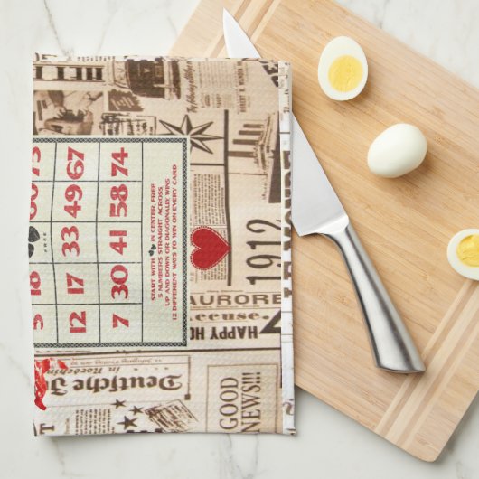 Valentijnsdag Keukenhanddoek (Quarter Fold)