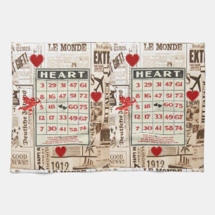 Valentijnsdag Keukenhanddoek