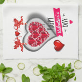 Valentijnsdag Keukenhanddoek (Gevouwen)