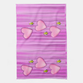 Valentijnsdag Keukenhanddoek, bijen Theedoek (Verticaal)