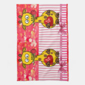 Valentijnsdag Keukenhanddoek, Giraffe Theedoek (Verticaal)